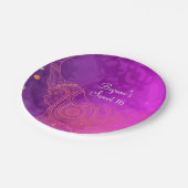 Olifant Paarse Roze Sinaasappel & Goud Custom Part Papieren Bordje (Gekanteld)