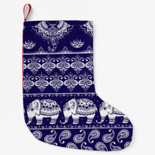Olifant, paisley: tribal patroon. kleine kerstsok