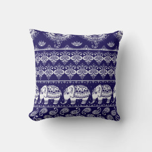 Olifant, paisley: tribal  patroon. kussen