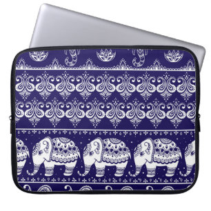 Olifant, paisley: tribal  patroon. laptop sleeve
