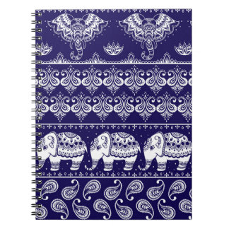 Olifant, paisley: tribal patroon. notitieboek