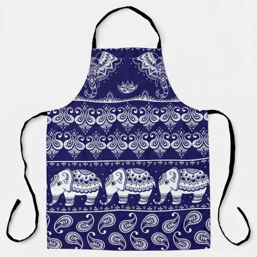 Olifant, paisley: tribal  patroon. schort (Voorkant)