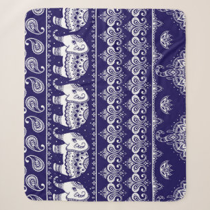 Olifant, paisley: tribal  patroon. sherpa deken