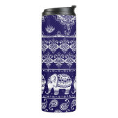 Olifant, paisley: tribal  patroon. thermosbeker (Gedraaid links)