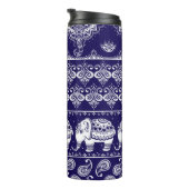 Olifant, paisley: tribal  patroon. thermosbeker (Geroteerd rechts)