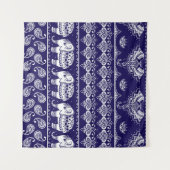 Olifant, paisley: tribal patroon. wandkleed (Voorkant (horizontaal))