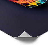 Olifant Papier Cut Wall Art Poster (Hoek)