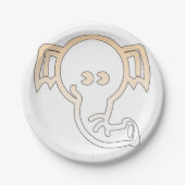 olifant papieren bordje (Voorkant)