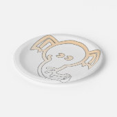 olifant papieren bordje (Gekanteld)