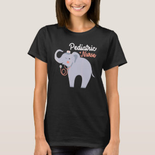 Olifant Pediatrische Verpleegster Verpleegkundige  T-shirt