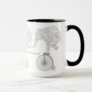 Olifant Penny Farthing Fiets Balans Mok