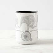Olifant Penny Farthing Fiets Balans Mok (Midden)