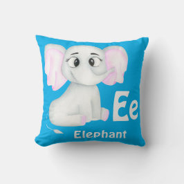 Olifant personaliseer ABC: Letter E - Voeg je naam Kussen