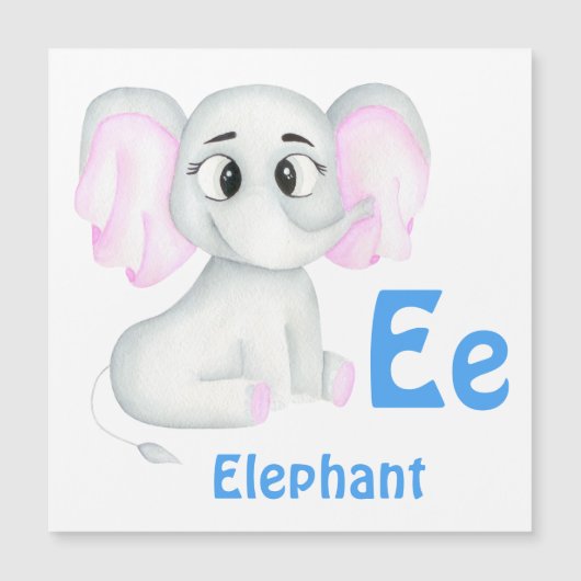 Olifant personaliseren ABC: Letter E - Jouw namen  (Voorkant)