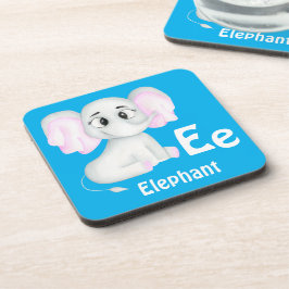 Olifant personaliseren ABC: Letter E - Jouw namen Bier Onderzetter