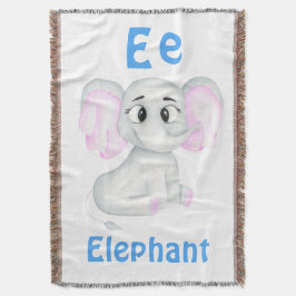 Olifant personaliseren ABC: Letter E - Jouw namen  Deken