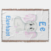 Olifant personaliseren ABC: Letter E - Jouw namen Deken (Voorkant)