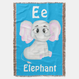 Olifant personaliseren ABC: Letter E - Jouw namen  Deken