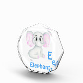 Olifant personaliseren ABC: Letter E - Jouw namen  Fotoblokken (Rechts)