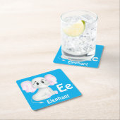 Olifant personaliseren ABC: Letter E - Jouw namen  Kartonnen Onderzetters (Insitu)