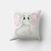 Olifant personaliseren ABC: Letter E - Jouw namen Kussen (Achterkant)