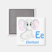Olifant personaliseren ABC: Letter E - Jouw namen  Magneet (Voorkant / Achterkant)