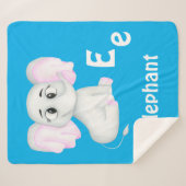 Olifant personaliseren ABC: Letter E - Jouw namen  Sherpa Deken (Voorkant (horizontaal))