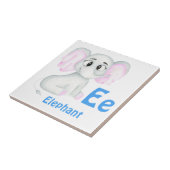 Olifant personaliseren ABC: Letter E - Jouw namen  Tegeltje (Zijkant)