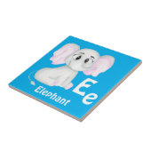 Olifant personaliseren ABC: Letter E - Jouw namen Tegeltje (Zijkant)