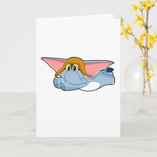 Olifant Piloot hoed Kaart (Gele Bloem)