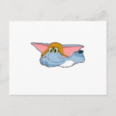 Olifant Piloot Pet hoed Briefkaart (Voorkant)