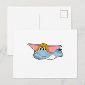 Olifant Piloot Pilotenhoed Briefkaart (Voorkant / Achterkant)