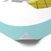 Olifant + Pinda Persoonlijke Kunst voor de Kinderk Poster (Hoek)