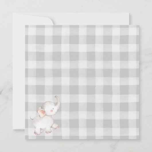 Olifant Plaid Vrijgezellenfeest Kaart (Achterkant)