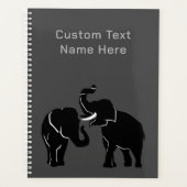 Olifant Planner met aangepaste tekst en kleuren (Voorkant)