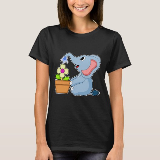 Olifant Plant potbloem T-shirt (Voorkant)