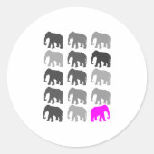 Olifant PopArt geschenken Ronde Sticker (Voorkant)