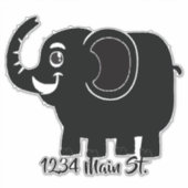 Olifant postbus sticker (Voorkant)