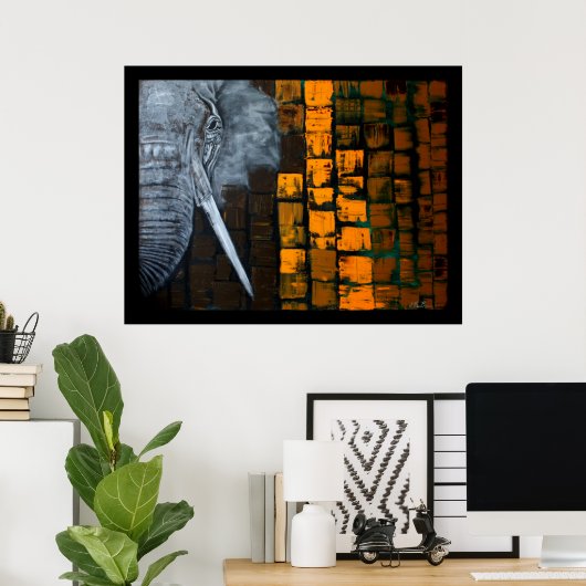  olifant Poster (Thuiskantoor)