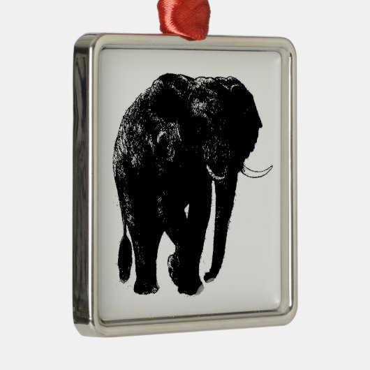 Olifant Premium Vierkant Keramisch Ornament (Rechts)