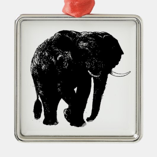 Olifant Premium Vierkant Keramisch Ornament (Voorkant)