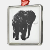 Olifant Premium Vierkant Keramisch Ornament (Links)