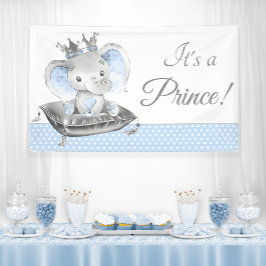 Olifant Prince Baby shower Banners