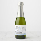 Olifant Prince Baby shower Mini Mousserende Wijn L Sparkling Wijnetiket (Voorkant)