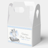 Olifant Prins Baby Shower Bedankdoosjes (Geopend)