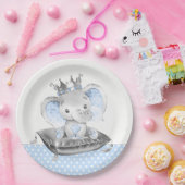 Olifant Prins Baby Shower Papieren Bordje (Feest)
