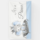 Olifant Prins Baby Shower Spandoeken (Verticaal)