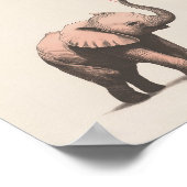 Olifant Print | Baby Olifant Kunst | Kinderkamer (Hoek)