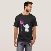 Olifant Pulmonale Fibrose Awareness Ribbon T-shirt (Voorkant volledig)