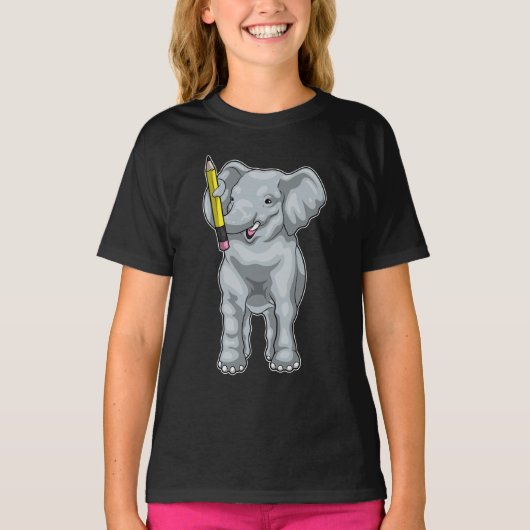 Olifant Pupil Pencil School T-shirt (Voorkant)